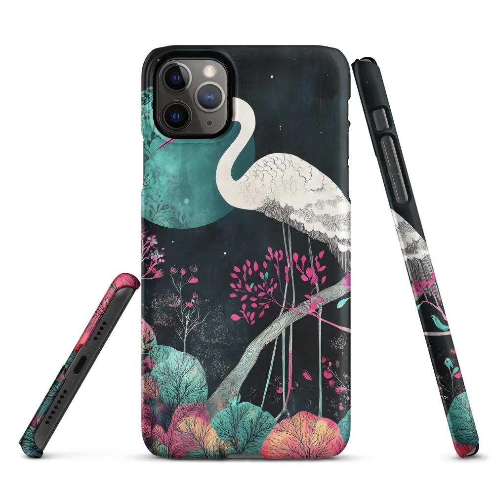 Ethereal Presence: Heron in a Floral Dreamscape
