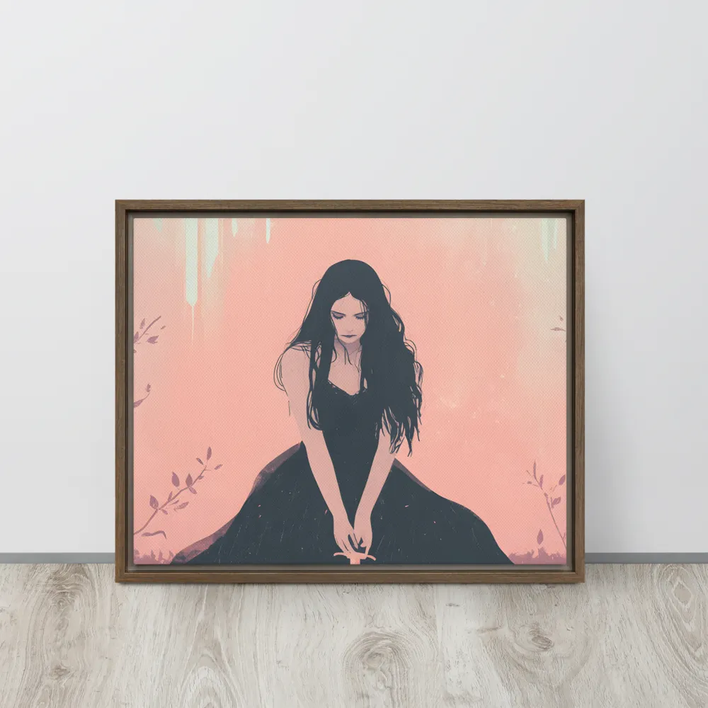 The Guardian of Solitude | Canvas with Brown Frame | 16″×20″