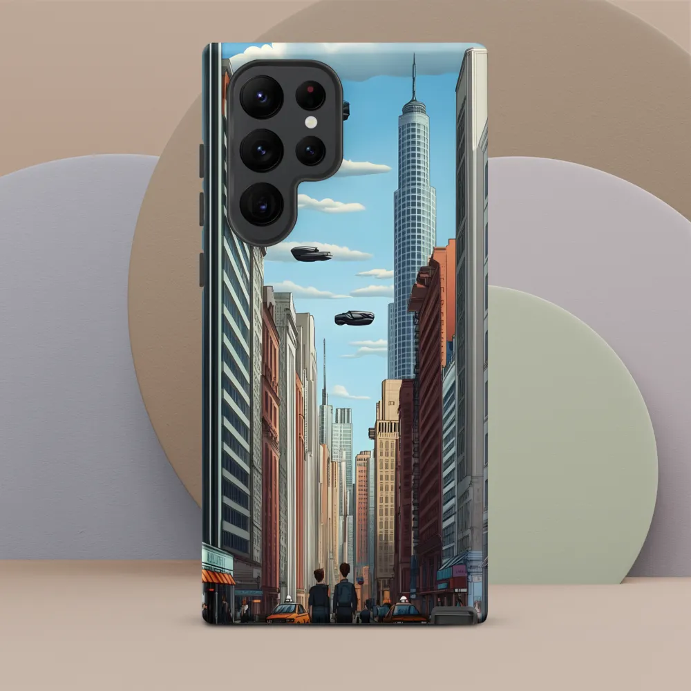 Futuristic Stroll through the Urban Skyline