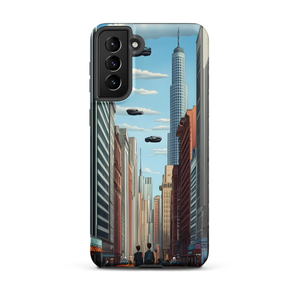 Futuristic Stroll through the Urban Skyline