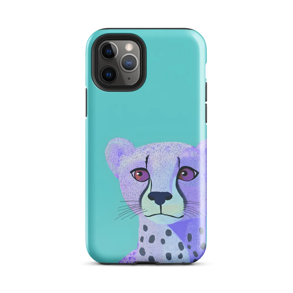 Lavender Cheetah on Turquoise