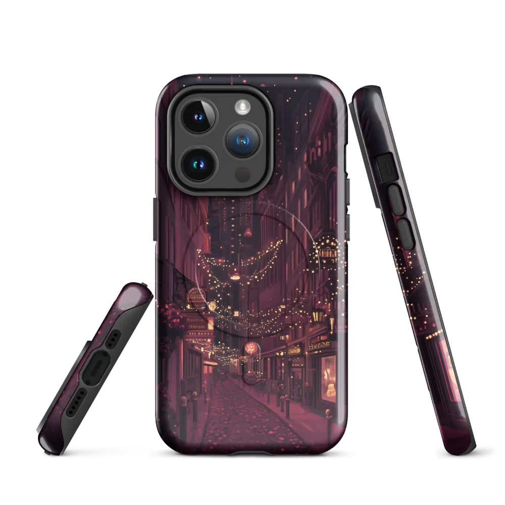 Nostalgic Nights: A Twilight Stroll in the City | Phone Case |  14 Pro | MagSafe® Tough Case | Glossy