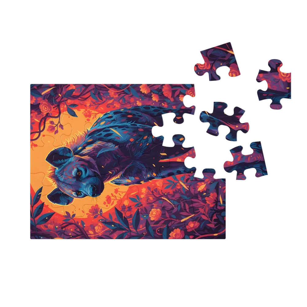 Luminous Hyena 
 Jigsaw Puzzle in Tin Box