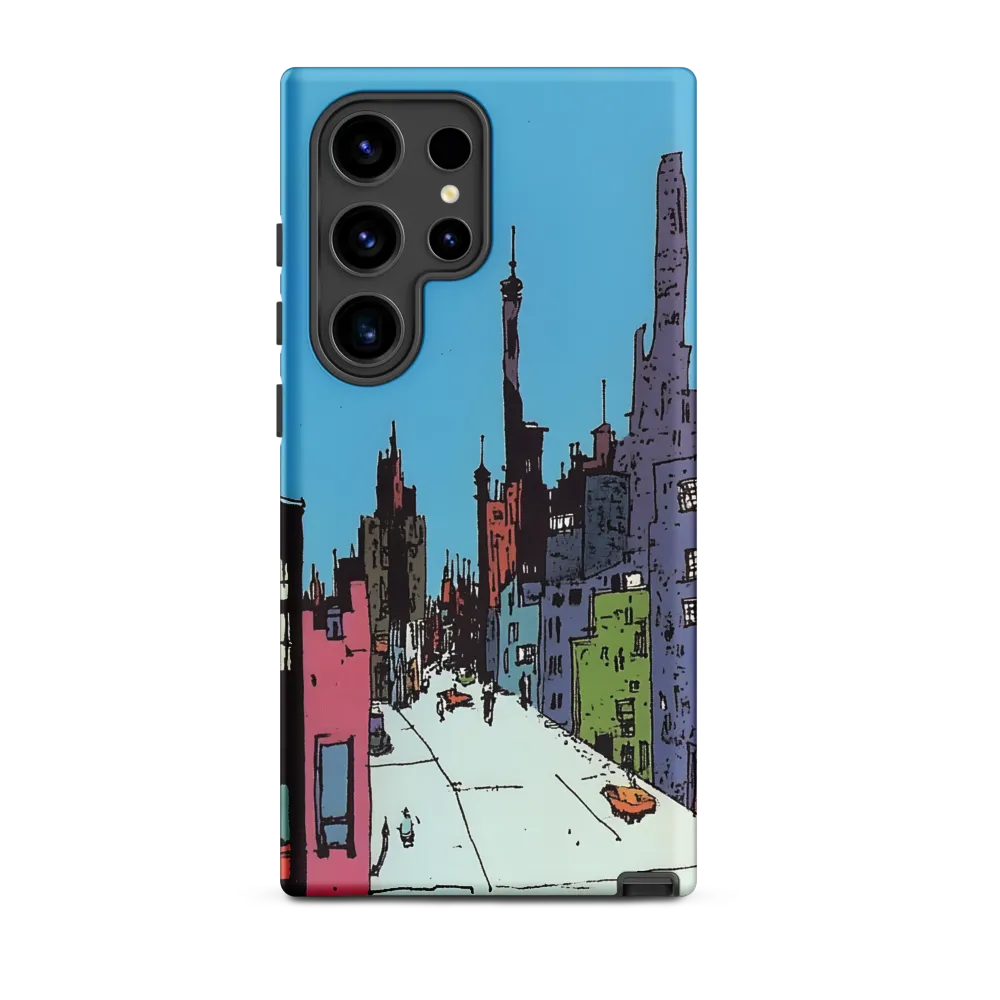 Vibrant Cityscape under the Moon