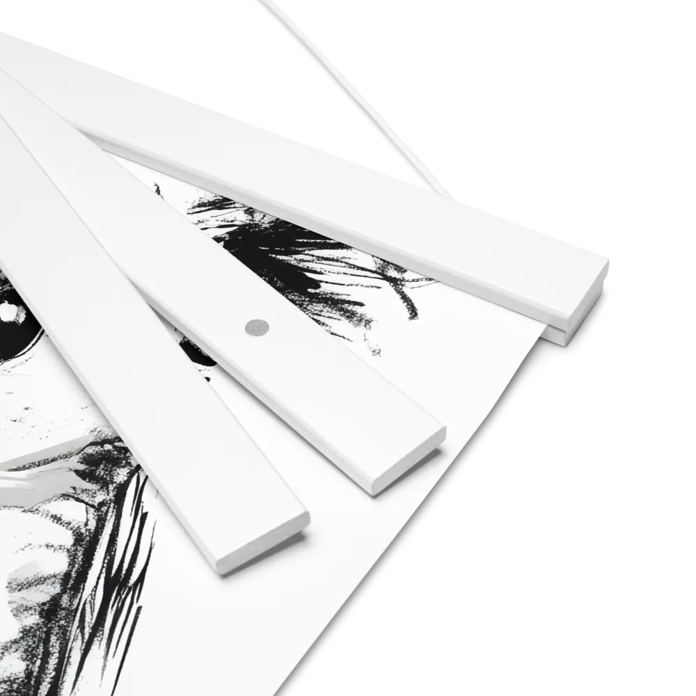 Whimsical Koala in Ink | Poster With White Wood Hanger | 12″×12″