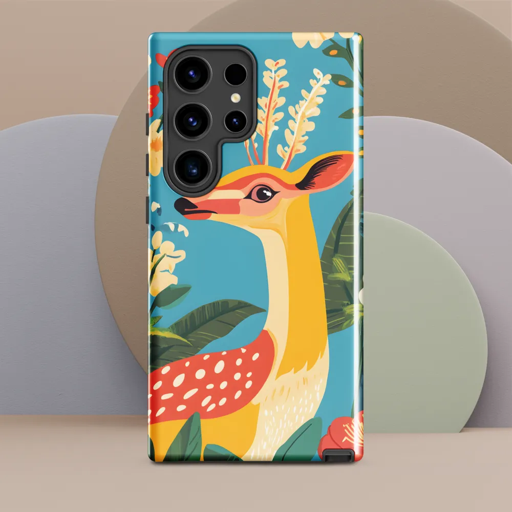 Serene Majesty: A Vibrant Deer Amidst Flora