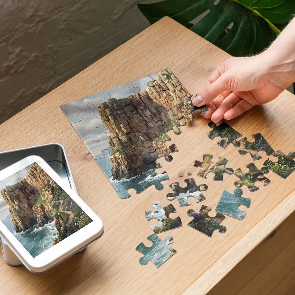 Cliffside Path 
 Jigsaw Puzzle in Tin Box