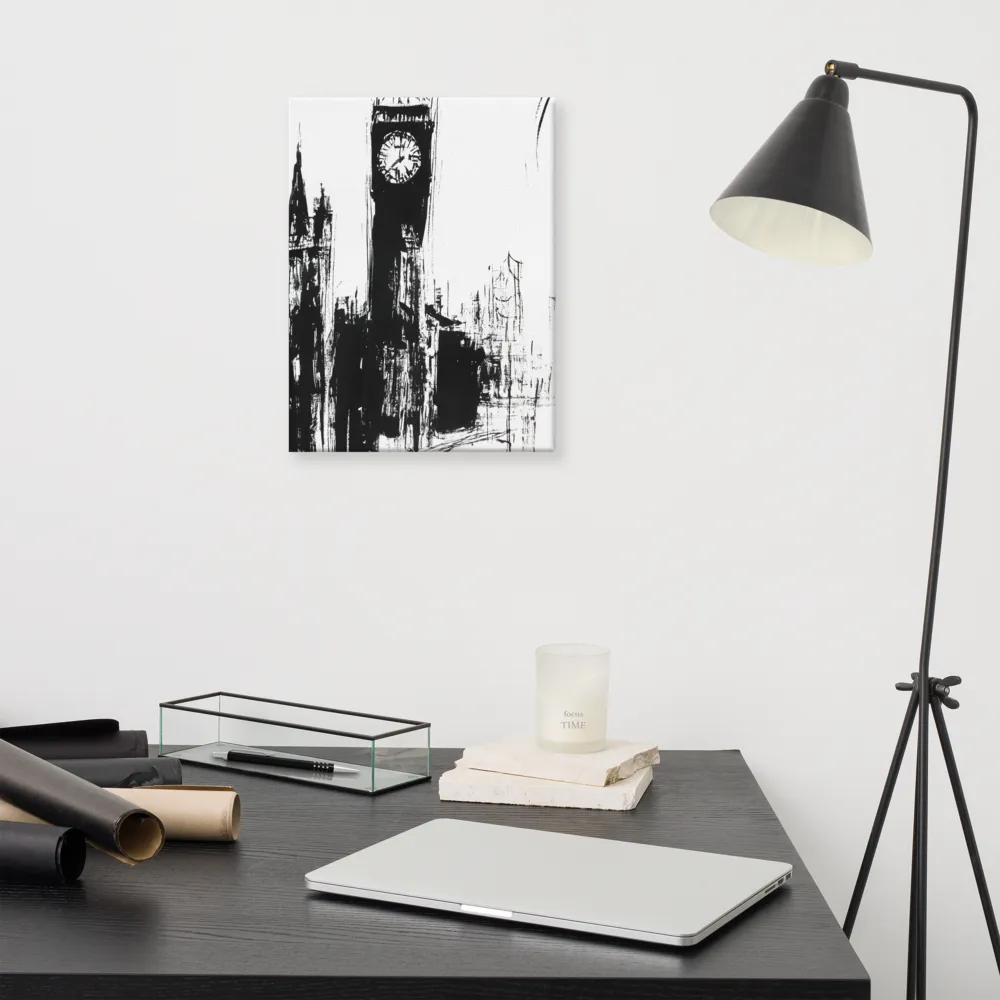 Clock Tower in Motion | Canvas | 12″×16″