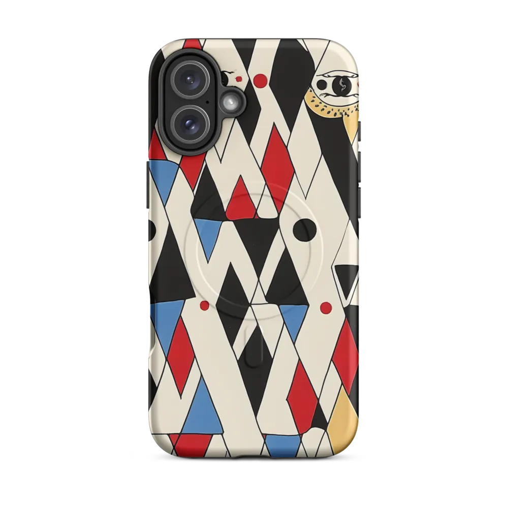 Dynamic Geometric Symphony | Phone Case |  16 Plus | MagSafe® Tough Case | Matte