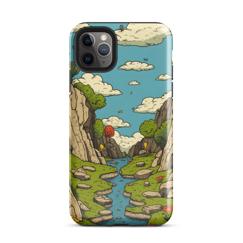 Whimsical Serenity: A Canyon Landscape | Phone Case |  11 Pro Max | Tough Case | Glossy