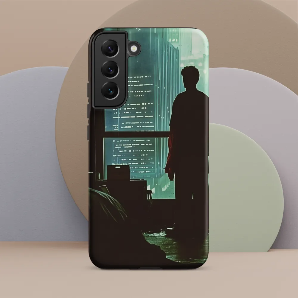 Silent Contemplation in a Futuristic Dystopia