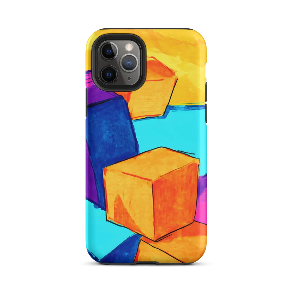 Playful Cubes in Vibrant Harmony | Phone Case |  11 Pro | Tough Case | Matte