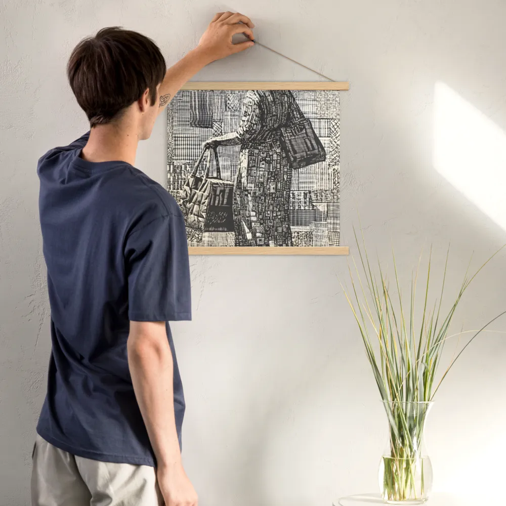 Urban Reflections: A Shopping Narrative | Poster With Oak Wood Hanger | 18″×18″