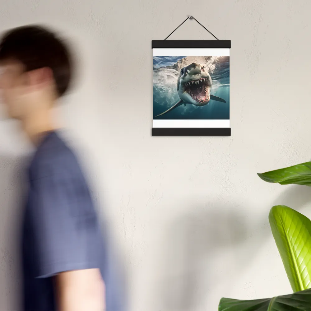 Fierce Majesty of the Ocean | Poster With Black Wood Hanger | 8″×10″