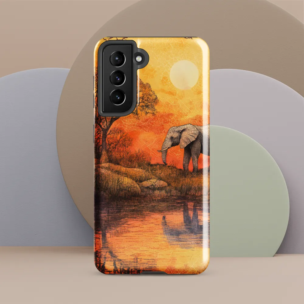 Elephant's Serenity at Dusk