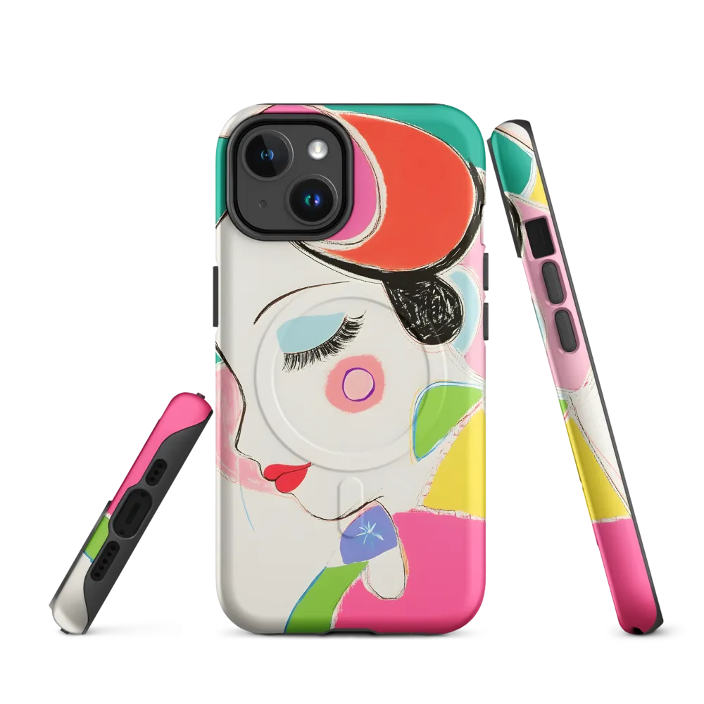 Whimsical Portrait in Colorful Abstraction