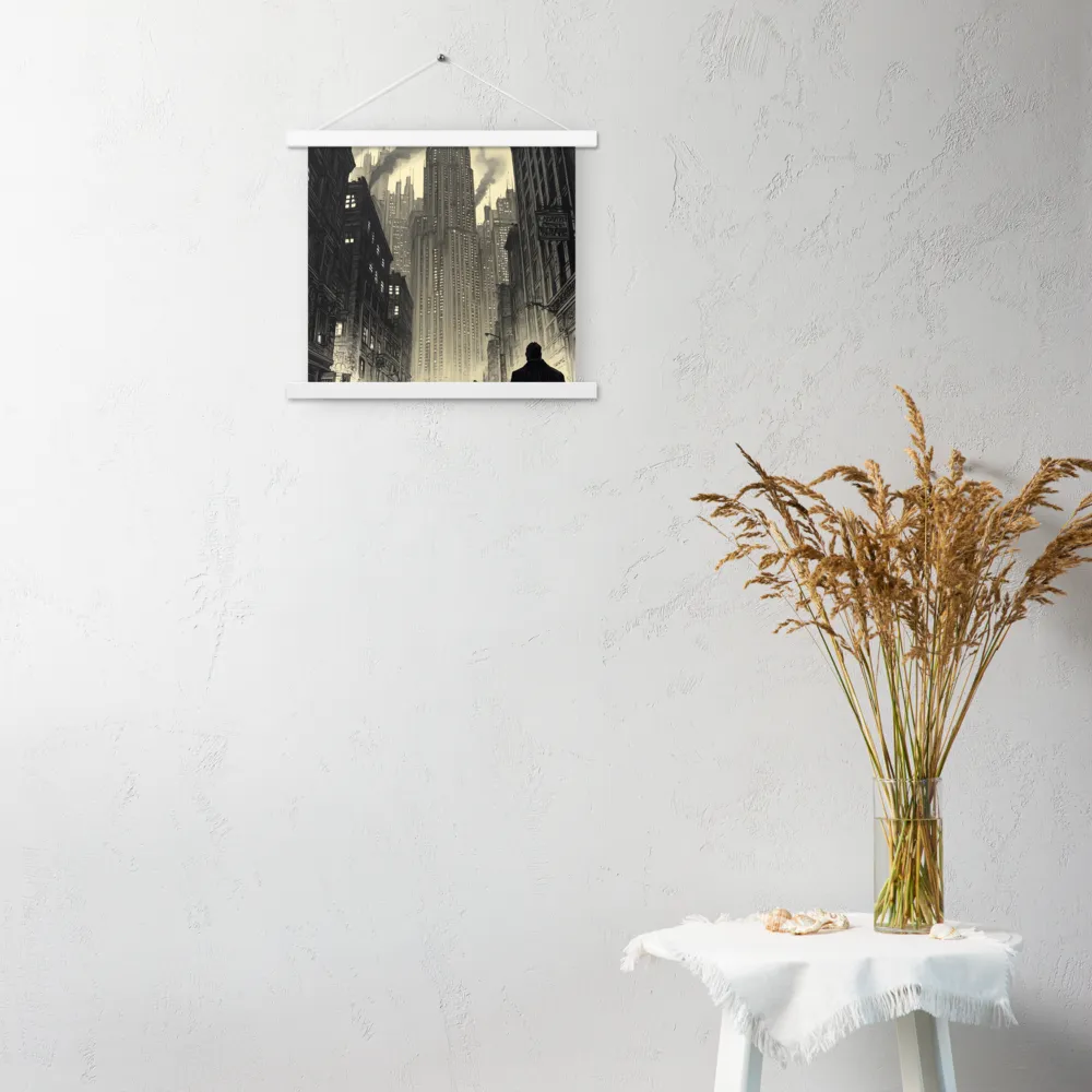 Echoes of the City | Poster With White Wood Hanger | 14″×14″