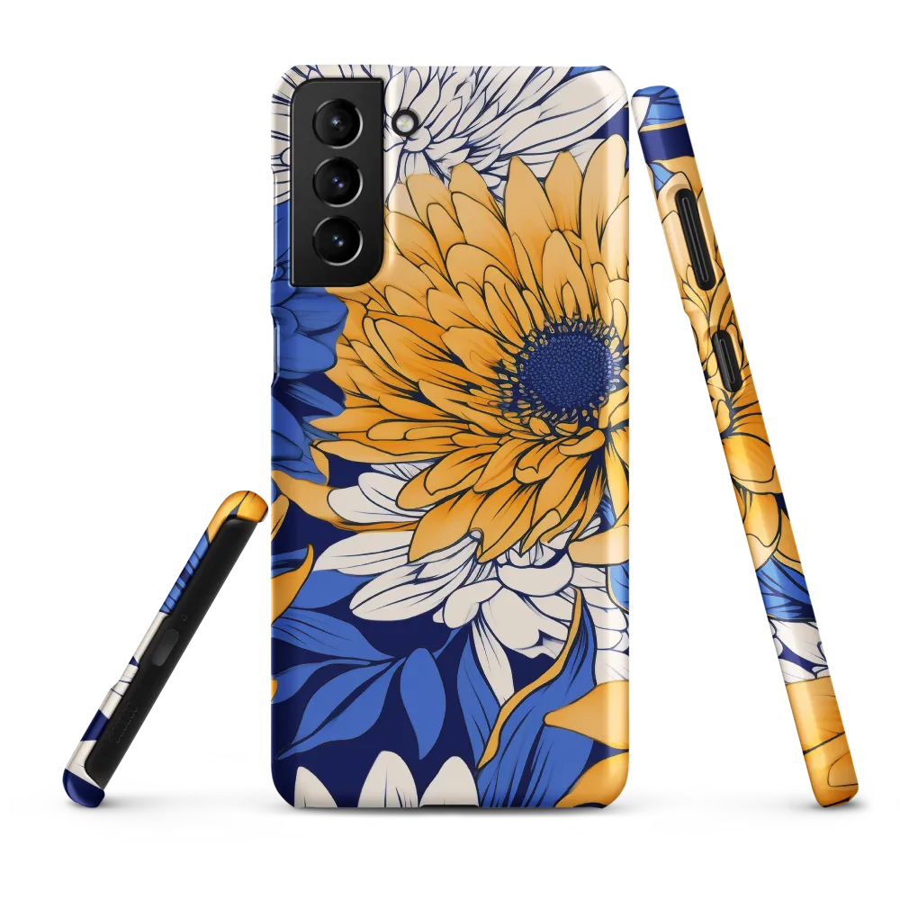 Floral Harmony in Blue and Yellow