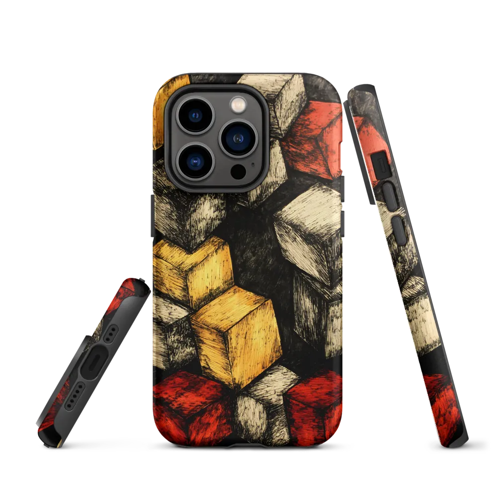 Dynamic Cubes: An Exploration in Color and Form | Phone Case |  14 Pro | Tough Case | Matte
