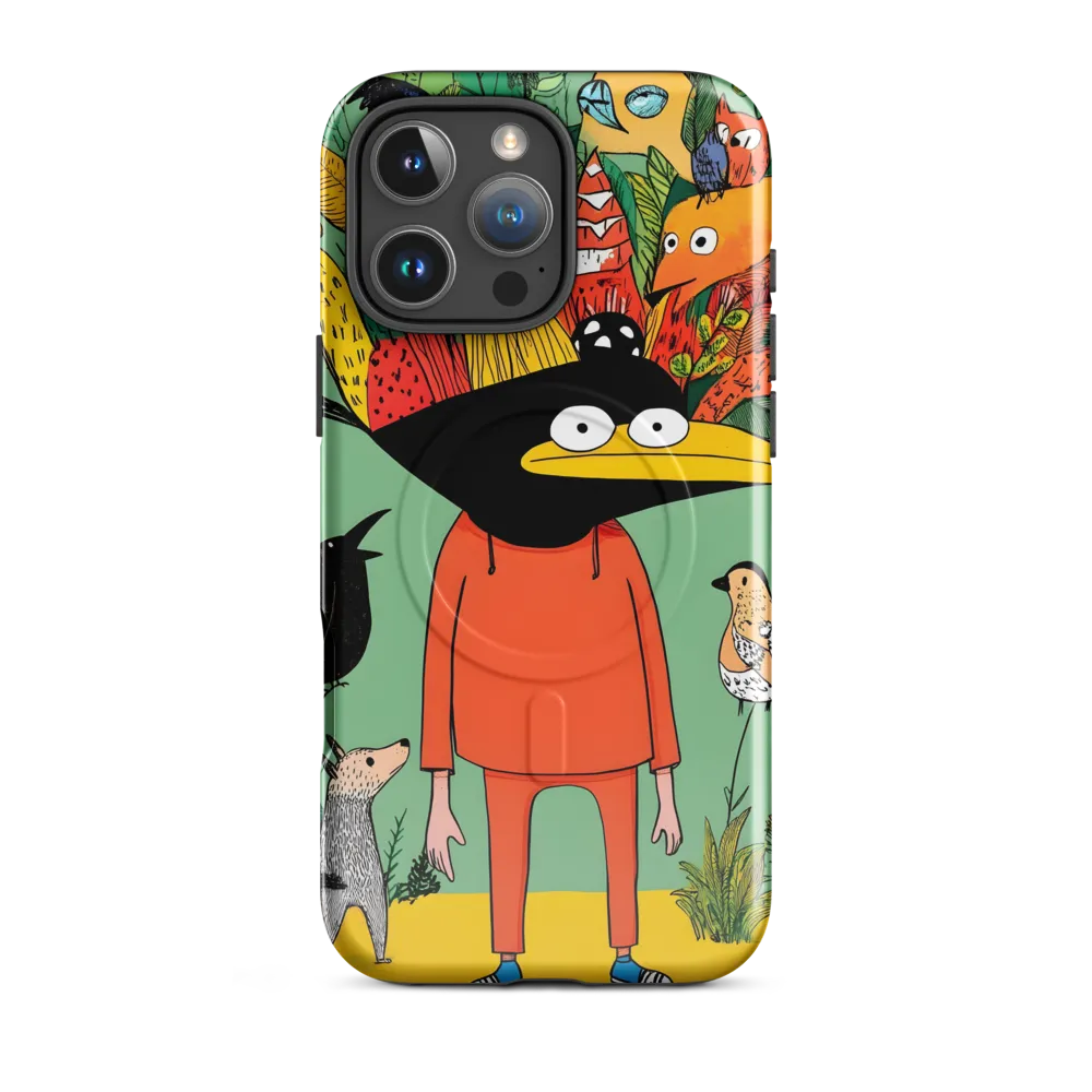 Whimsical Encounter in a Colorful Jungle