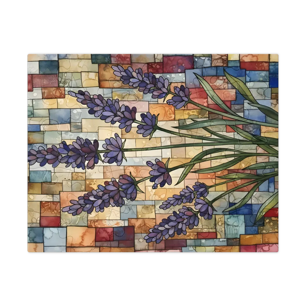 Mosaic Lavender 
 Jigsaw Puzzle in Tin Box