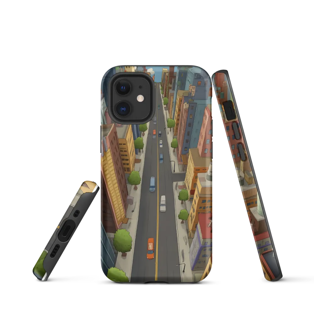 Aerial Whimsy: A Colorful Cityscape