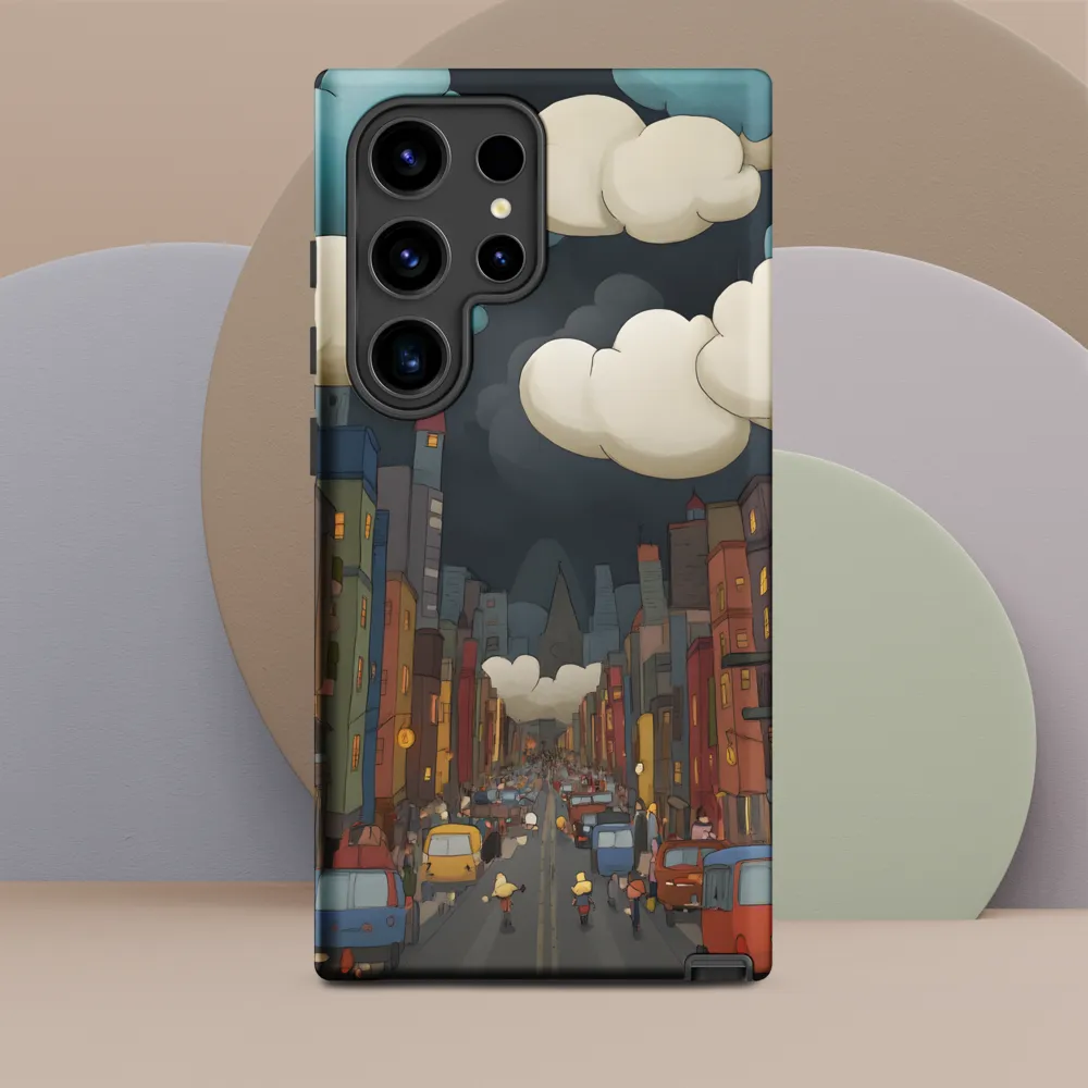 Urban Symphony: A City Awakens at Dusk | Phone Case |  S24 Ultra | Tough Case | Matte