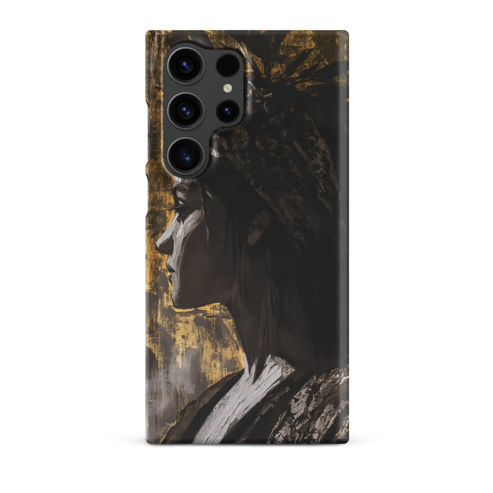 Golden Elegance: A Modern Profile Portrait