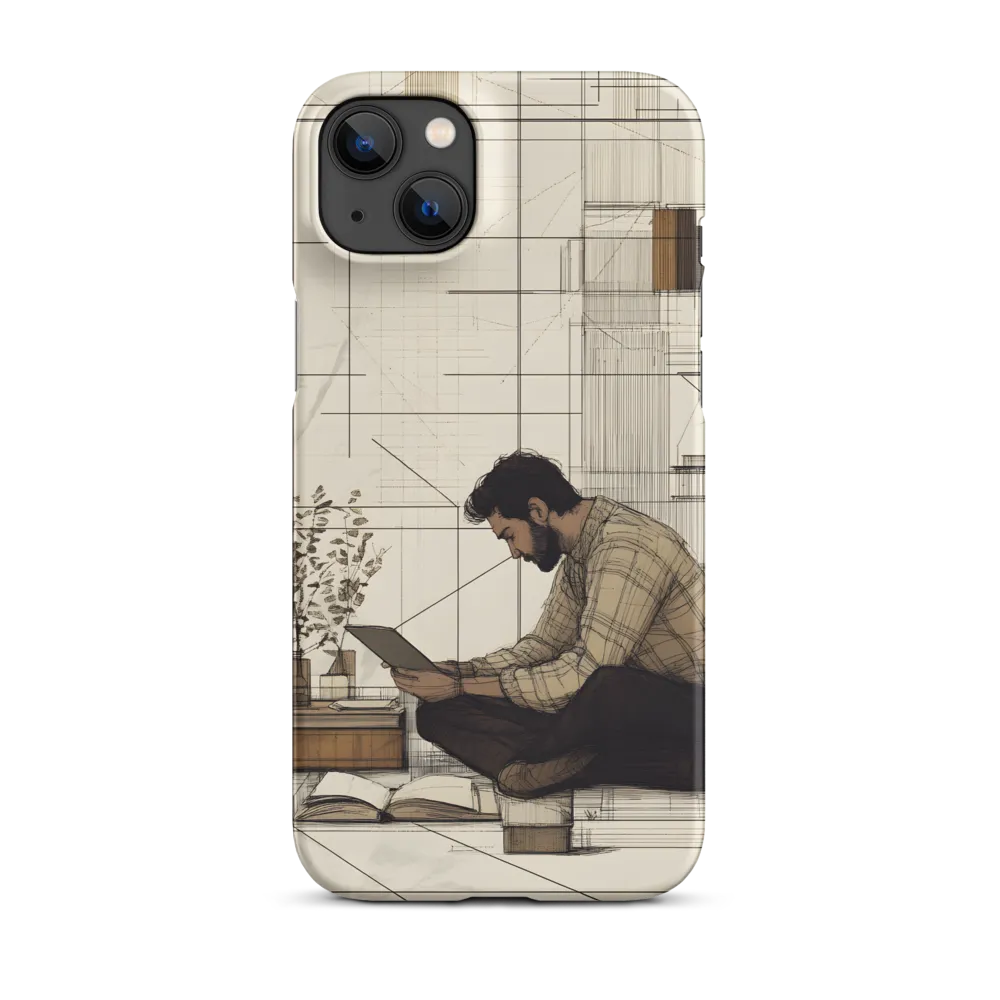 Quiet Reflections in Line | Phone Case |  14 Plus | Snap Case | Matte