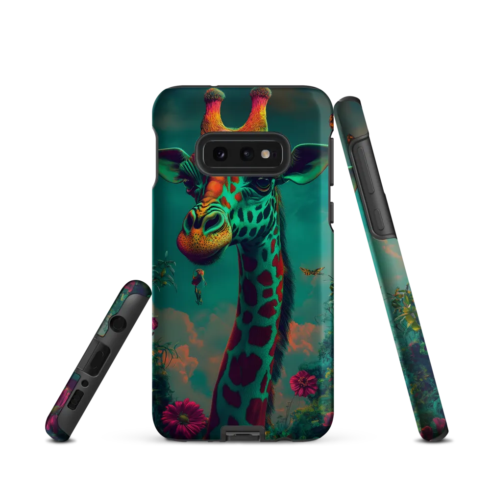 Whimsical Giraffe Among Blossoms