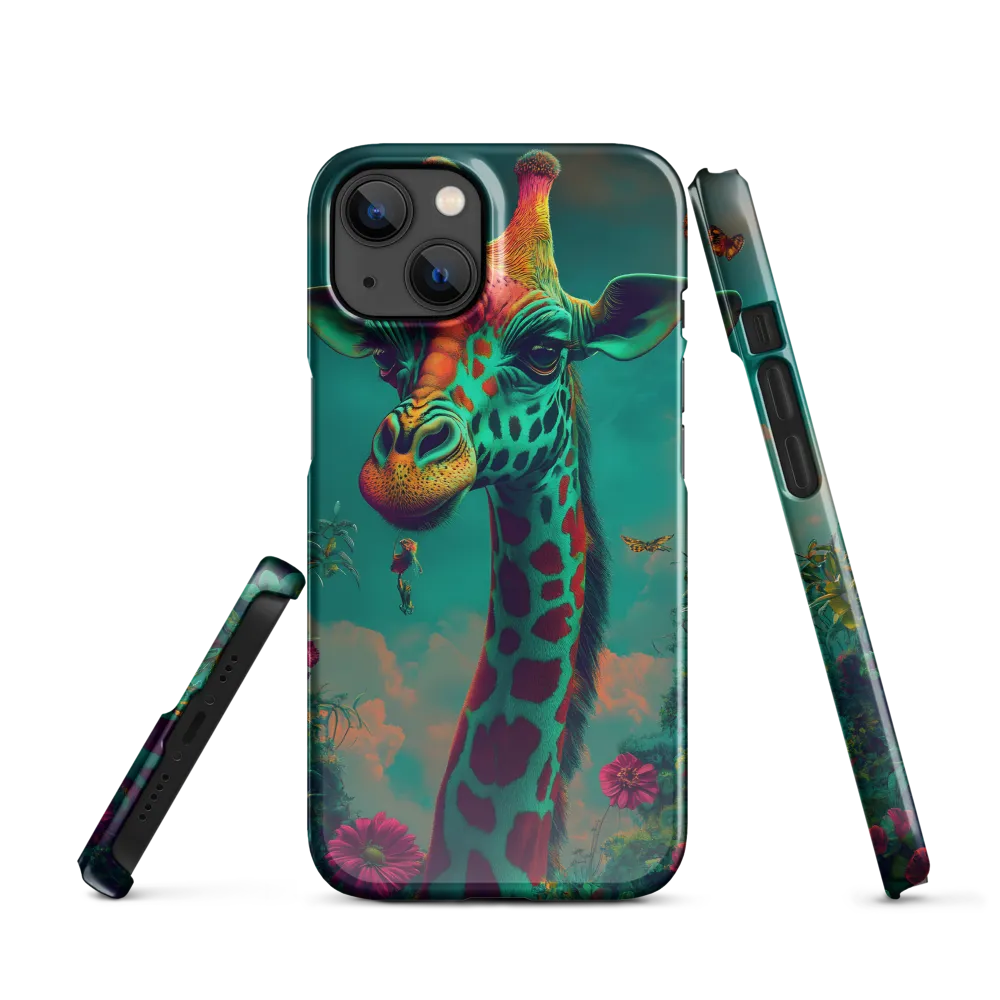 Whimsical Giraffe Among Blossoms