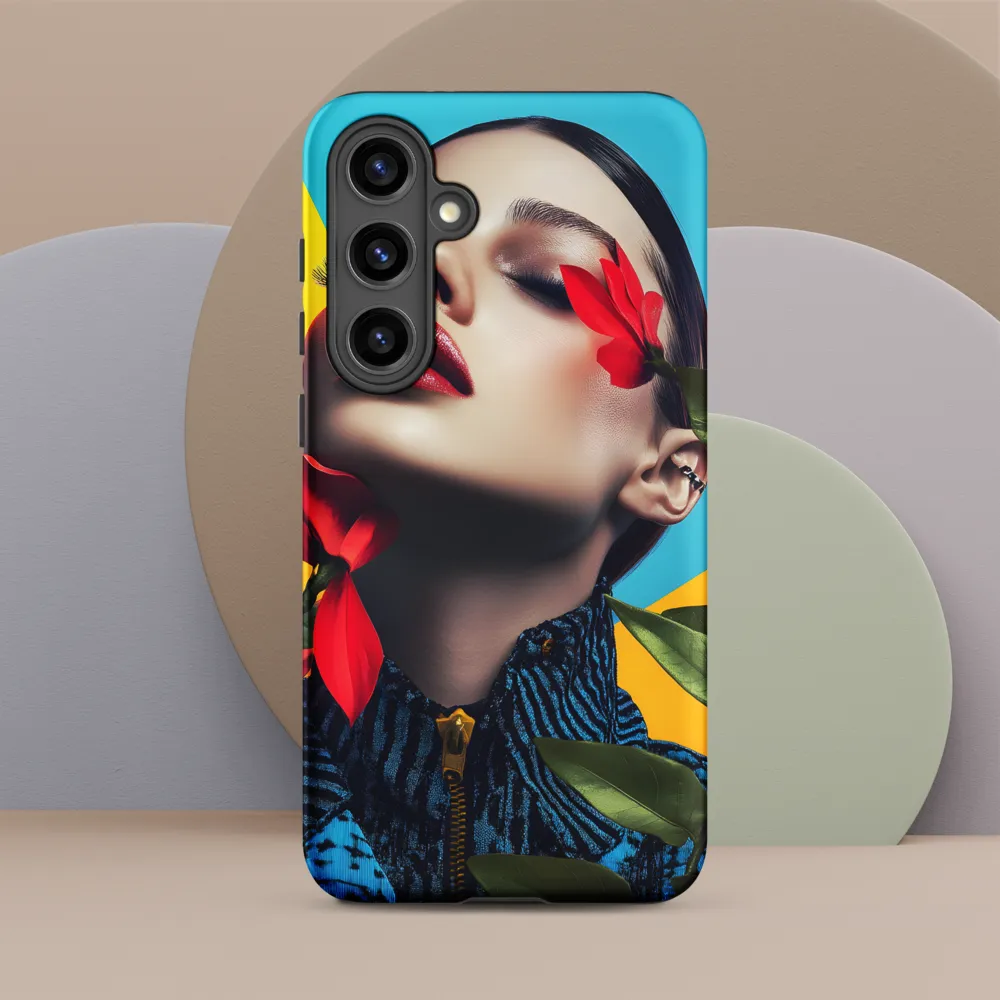 Floral Serenity: A Contemporary Portrait