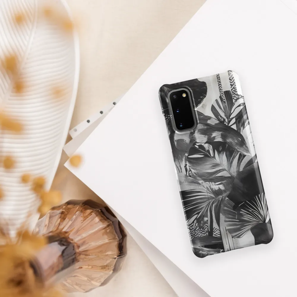 Monochrome Serenity in Tropical Foliage