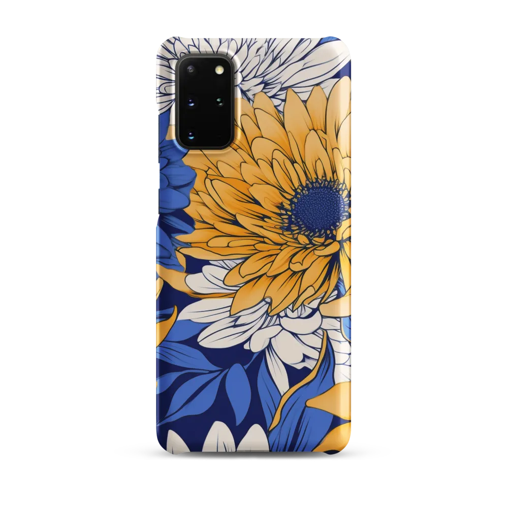 Floral Harmony in Blue and Yellow