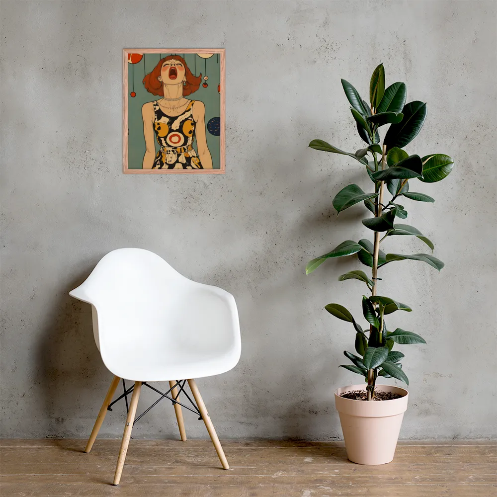 Awakening Expression | Poster with Red oak Frame | 16″×20″