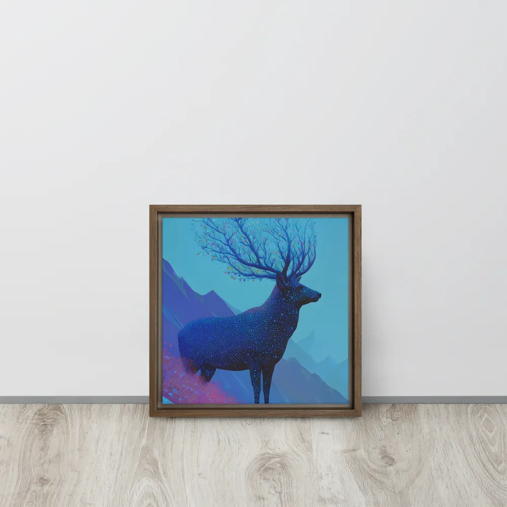 Ethereal Harmony | Canvas with Brown Frame | 12″×12″