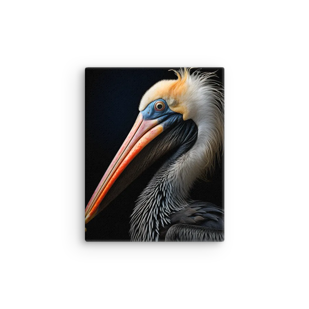 Majestic Portrait of a Pelican | Thin Canvas | 8″×10″