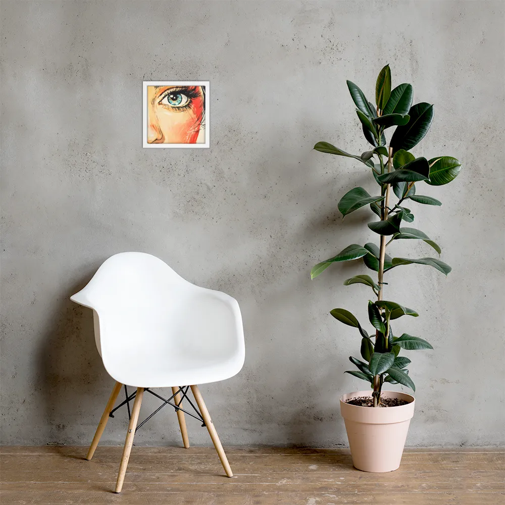Gaze of Emotion | Poster with White Frame | 10″×10″
