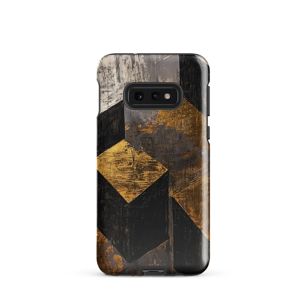 Geometric Harmony in Gold and Black | Phone Case |  S10e | Tough Case | Glossy