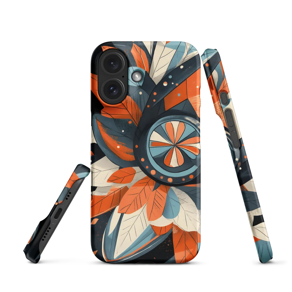 Floral Symphony in Orange and Teal