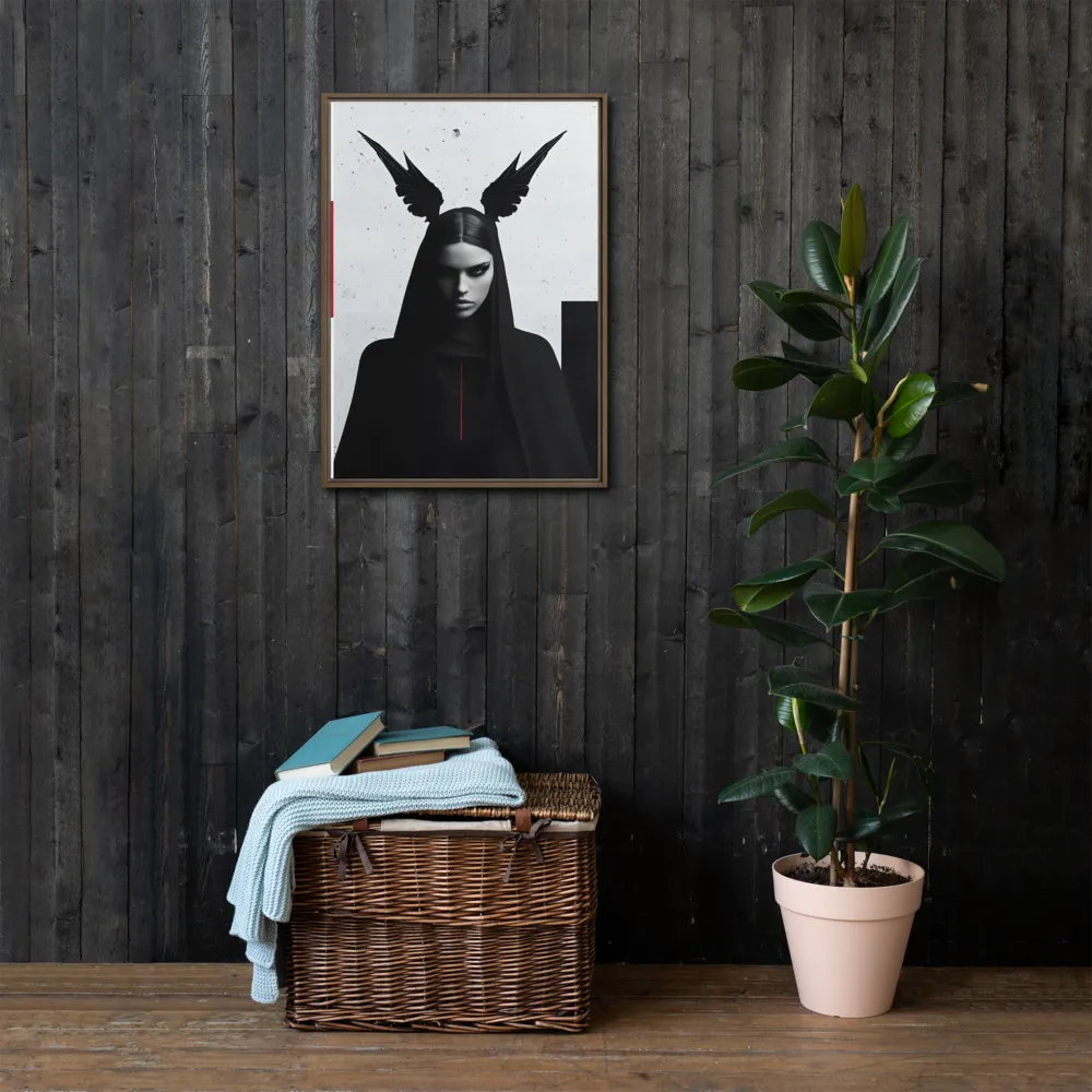 Whispers of Darkness | Canvas with Brown Frame | 20″×28″