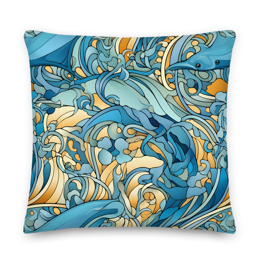 Dancing Waves of the Ocean | Pillow | 22″×22″