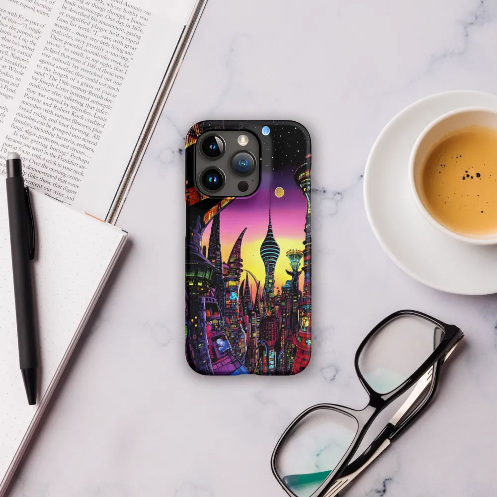 Futuristic Cityscape at Dusk | Phone Case |  15 Pro | Snap Case | Matte