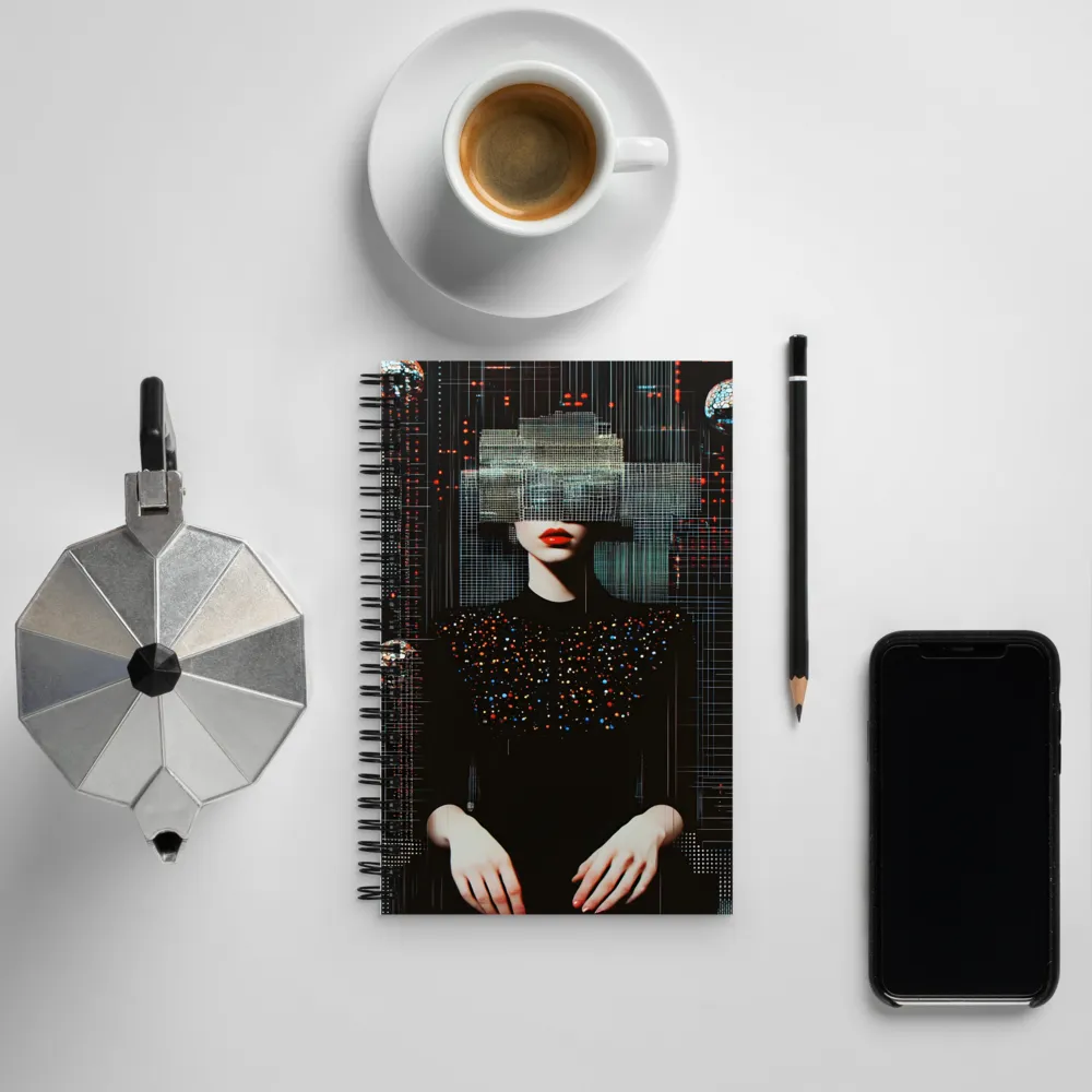 Enigmatic Digital Abstraction | Spiral Notebook