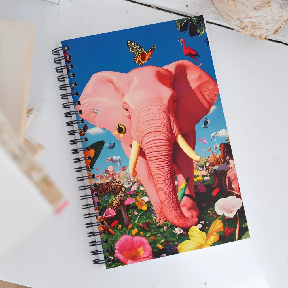 Surreal Garden: The Pink Elephant | Spiral Notebook