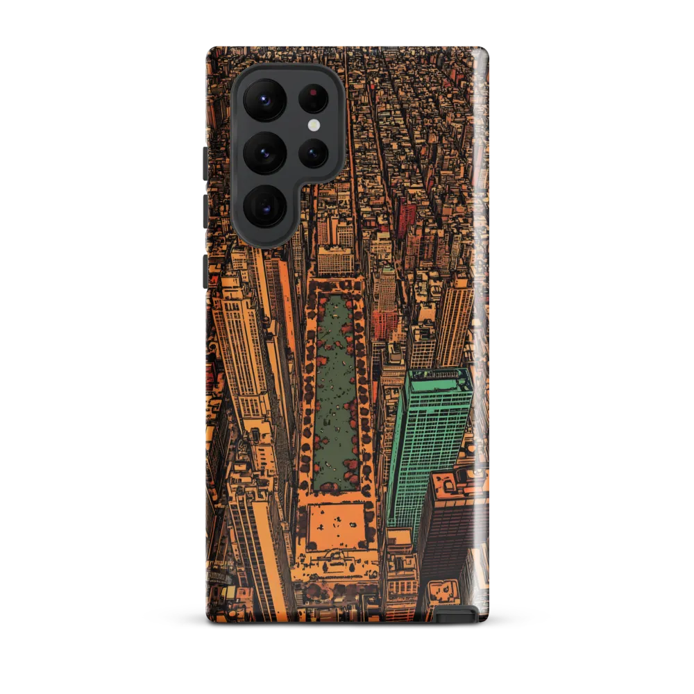 Urban Oasis: Aerial View of City Life