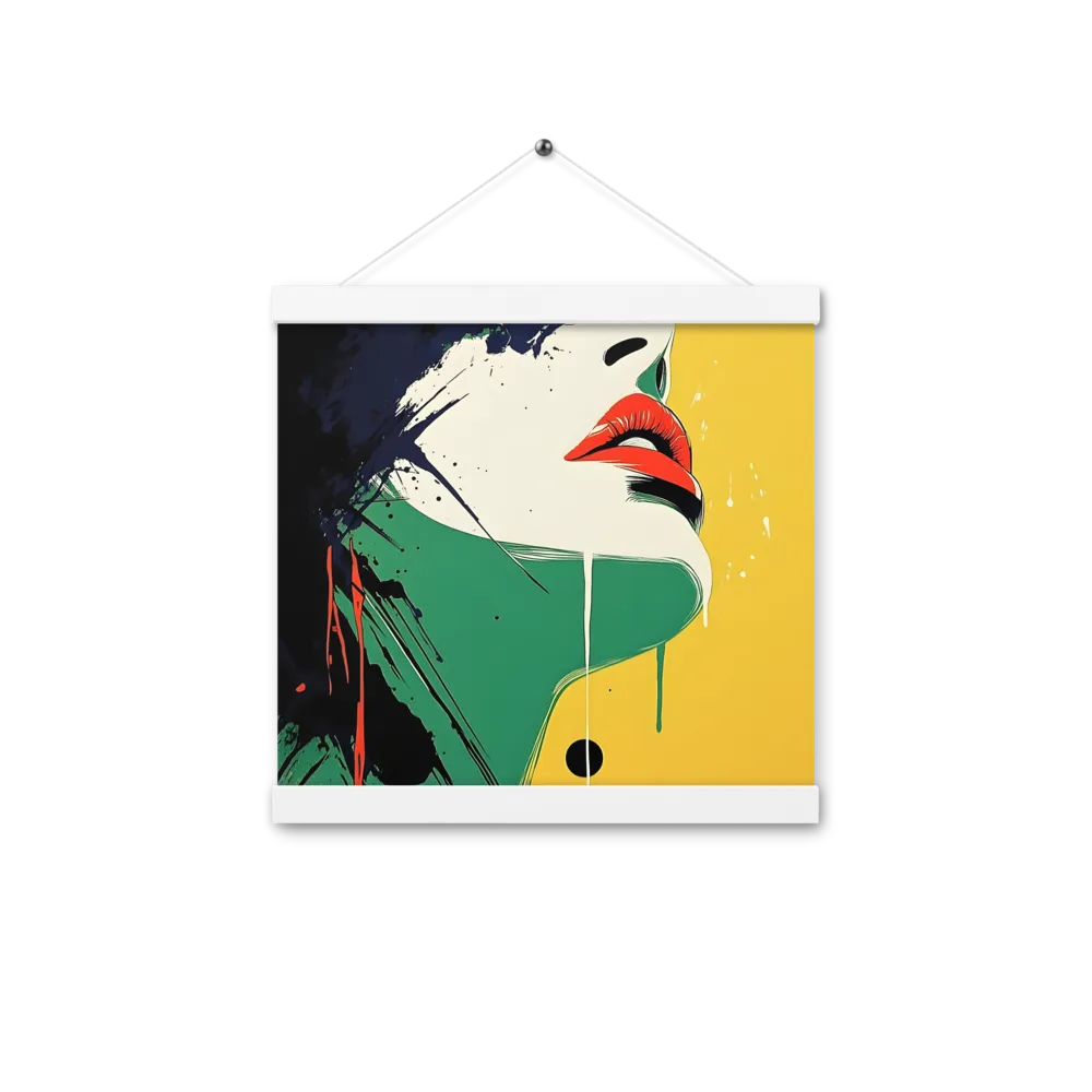 Bold Reflections: A Pop Art Portrait | Poster With White Wood Hanger | 12″×12″