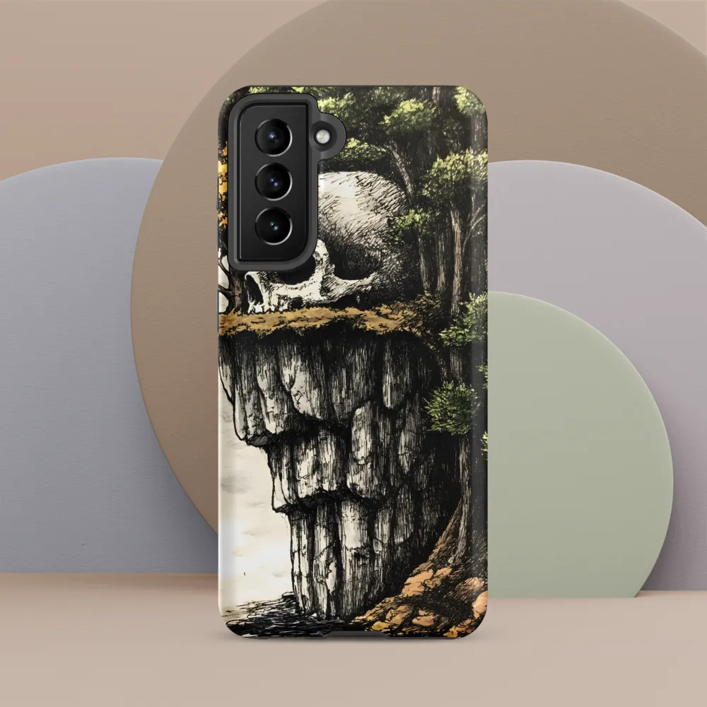 The Whispering Skull: A Surreal Encounter with Nature | Phone Case |  S21 | Tough Case | Matte