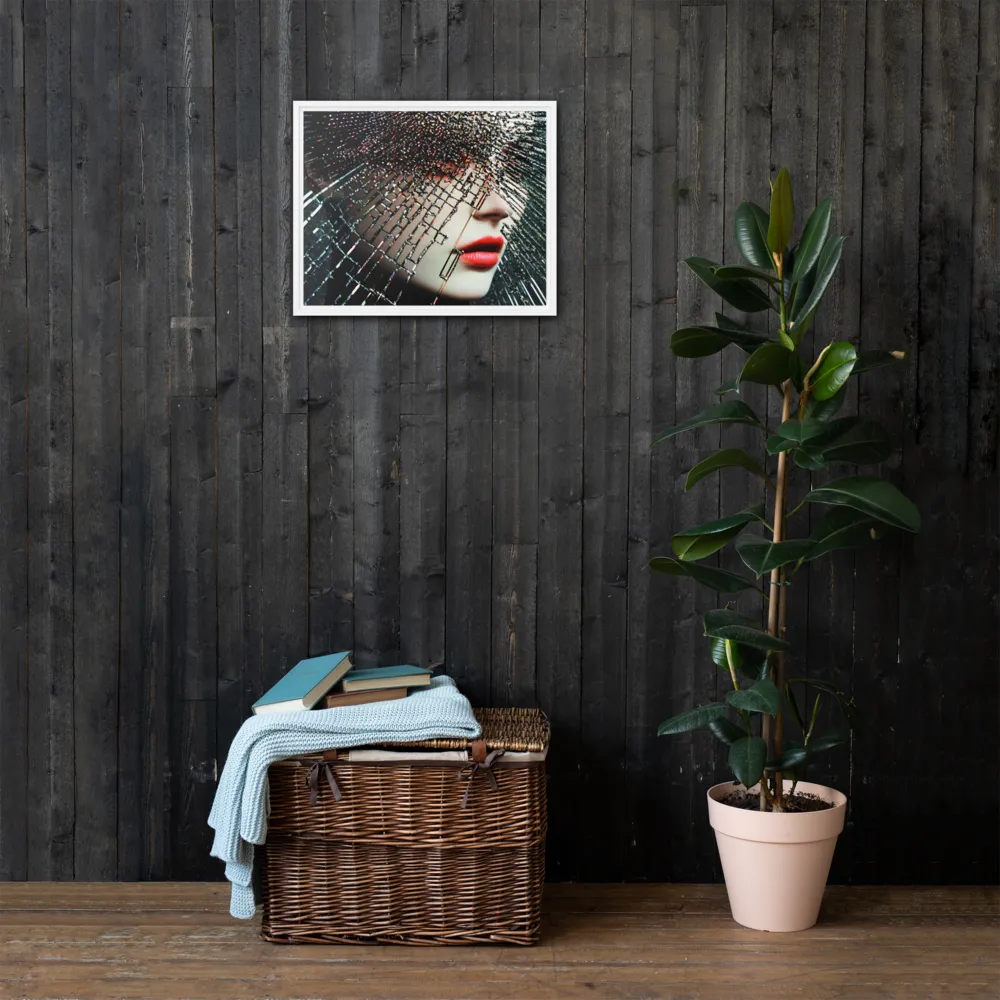 Fractured Identity | Canvas with White Frame | 16″×20″
