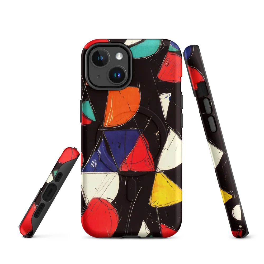 Vibrant Geometric Symphony | Phone Case |  14 | MagSafe® Tough Case | Matte